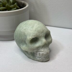 Green Jade Stone Skull